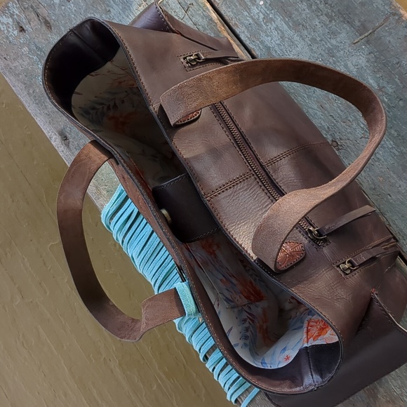 NWT Ariat Purse Claire Western Fringe Concealed Carry Brown Leather A770… - Picture 2 of 16